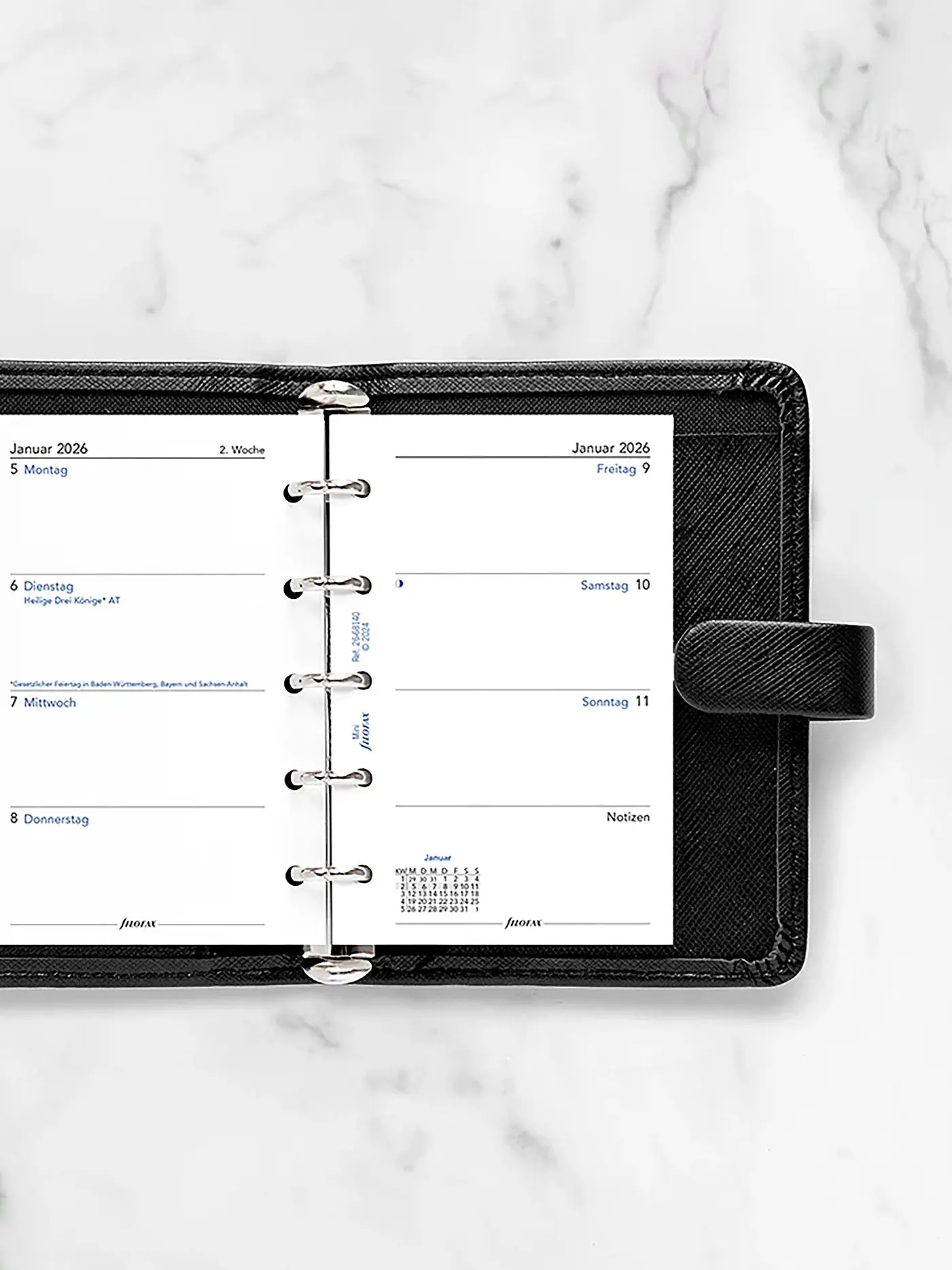 FILOFAX | Kalendereinlage Mini Woche Deutsch 2026 | 